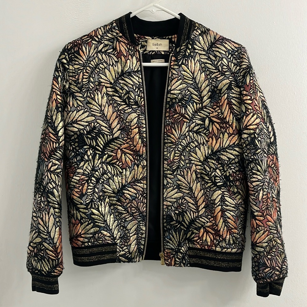 Fun Gold ba&sh Bomber Jacket